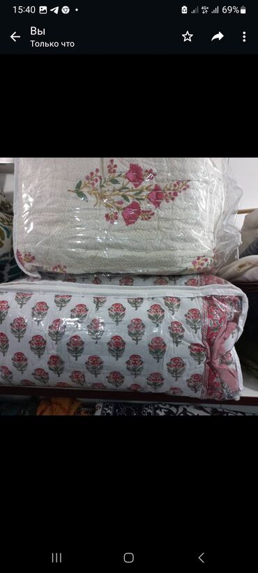 чистое постельное белье: Жууркандар(одеяло)пахтадан( из чистого хлопка )Индия 2х спалки и