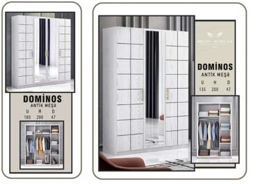 mebel materialı: Новый, Распашной, 4 двери Прямой шкаф, Гардеробный шкаф, Турция