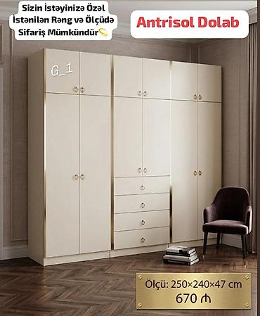 Antrisol Dolab - Ölçü: 250 x 240 x 47 sm - Qiymət: 670 ₼ - Dizayn lalafo.az -da Antrisol Dolab - Ölçü: 250 x 240 x 47 sm - Qiymət: 670 ₼ - Dizayn