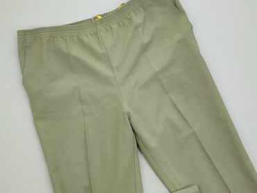 Spodnie: Spodnie 6XL (EU 52), stan - Dobry, wzór - Jednolity kolor, kolor - Khaki