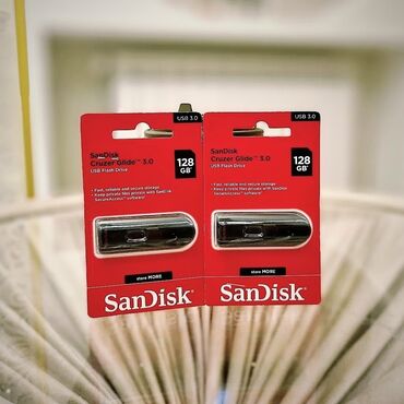 fleş: Sandisk Cruzer Glide 128 Gb Usb 3.0 Fləş Yaddaş Sürət 130 Mb /San