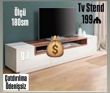 Qonaq otağı dəstləri: TV stend rəng seçimi var