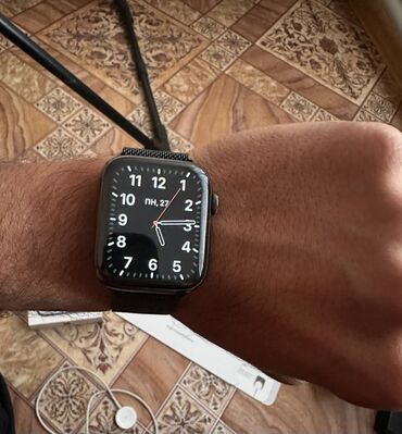 Apple Watch: Apple watch series 6 44mm стальная версия состояние как новый ни — 4