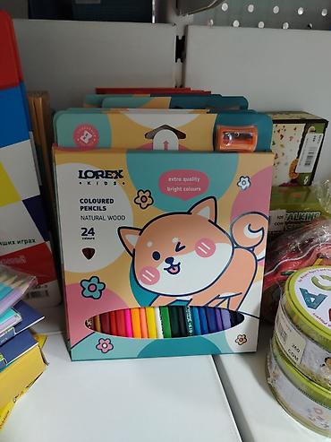 Набор цветных карандашей LOREX Kids - 24 ярких цвета - Натуральное
