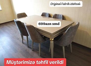 acar naboru satilir: Original fabrik istehsalı yemək otağı dəsti - Dördbucaq formalı — 1