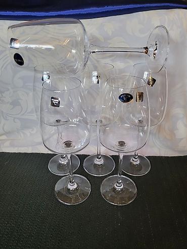 Čaše: Case nove za vino,Bohemija kristal. Case za vino,tanji — 8