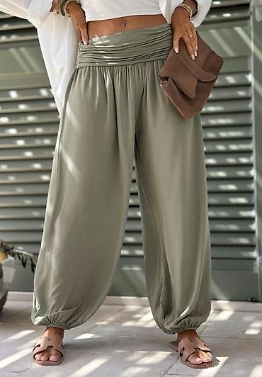 cargo: ✅Ženske široke pantalone sa naborima i širokim preklop-pojasom -✅1850 — 5