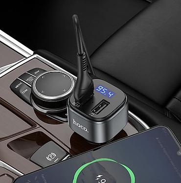 fm: Автомобильный FM‑трансмиттер Hoco E67 с быстрой зарядкой QC3.0 - — 7