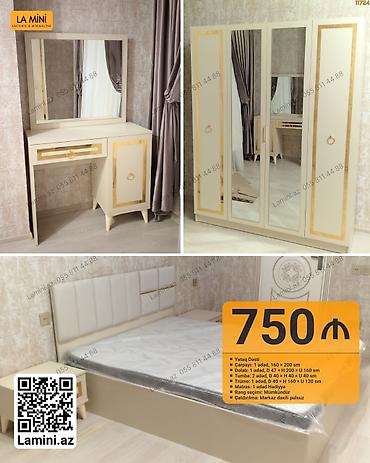 Ev üçün mebel: Yataq Dəsti – La Mini (Laconic & Minimalism) Komplektə daxildir — 1