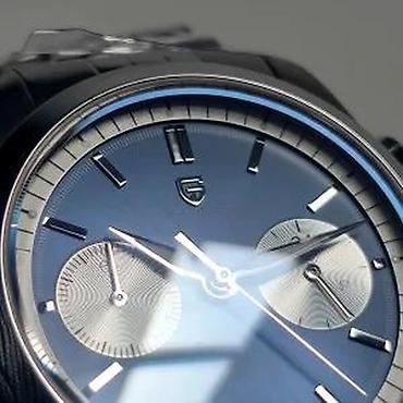 Ručni satovi: PAGANI DESIGN PD-1775 - 37.5mm - Plava - Seiko VH64 Potpuno nov muški — 14