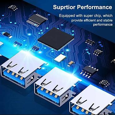 Настольные ПК и комплектующие: Yüksək keyfiyyətli metal korpuslu Hub. Bu 4-ü-1-də USB Hub çoxportlu — 3