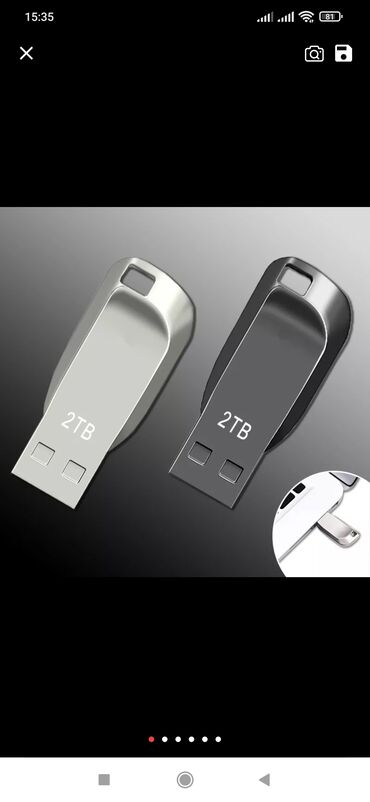 Digər kompüter aksesuarları: USB flash 2TB.demir uzlukde ve keyfiyyetli endirimle.magazalarda