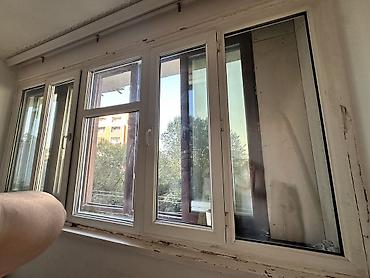 balkonlar: Satılır PVC pəncərə komplekti. Ağ rəngli plastik çərçivədən — 2