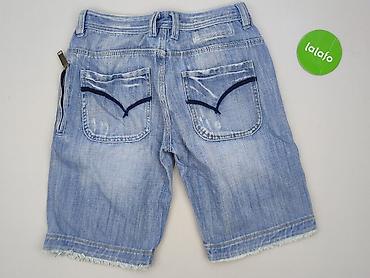 modne jeansy cropped: Denim, Szorty dla mężczyzn, rozmiar XS — 3