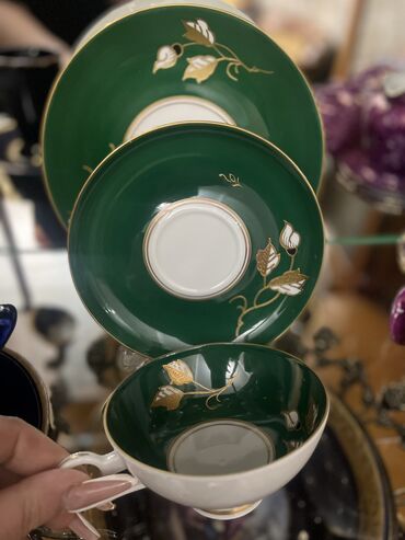 чашка: Чайный набор, цвет - Зеленый