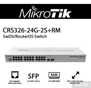 MikroTik CRS326-24G-2S+RM switch MikroTik CRS326-24G-2S + RM 24