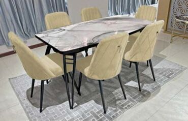 Кухонные столы и стулья: Кухонный стол и стул, Новый, В рассрочку, Бесплатная доставка, цвет - Зеленый at lalafo.kg — 6 Кухонные столы и стулья: Кухонный стол и стул, Новый, В рассрочку, Бесплатная доставка, цвет - Зеленый — 6