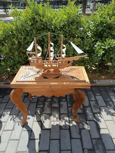 Gəmi modelləri: 1-ci şəkildəki Əl işi Qoz agacı Gəmi 25azn Qoz Ağacından hazırlanmış — 3