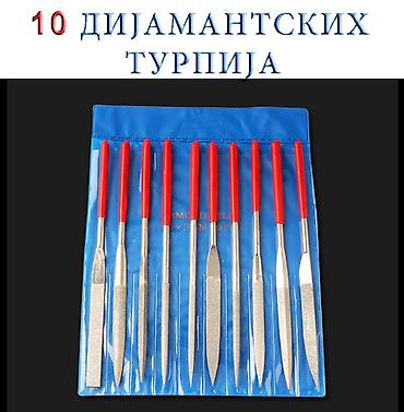 Turpije: Komplet od 10 dijamantskih turpija raznih oblika — 1