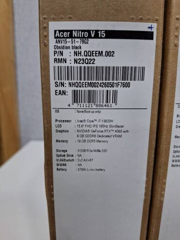 Acer: Yeni Acer Nitro, 15.6 ", Intel Core i7, 1 TB, Ünvandan götürmə, Pulsuz çatdırılma, Ödənişli çatdırılma -da lalafo.az — 14 Acer: Yeni Acer Nitro, 15.6 ", Intel Core i7, 1 TB, Ünvandan götürmə, Pulsuz çatdırılma, Ödənişli çatdırılma — 14