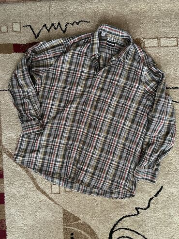 мужские рубашки клетчатые: Рубашка XL (EU 42), цвет - Зеленый
