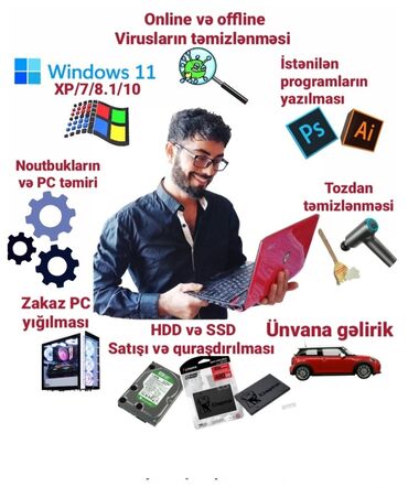 telefon ustasi axtariram v Azərbaycan | Dırnaq ustaları: Original SSD 12 ay zemanetli komputer formati 10 ildən çox