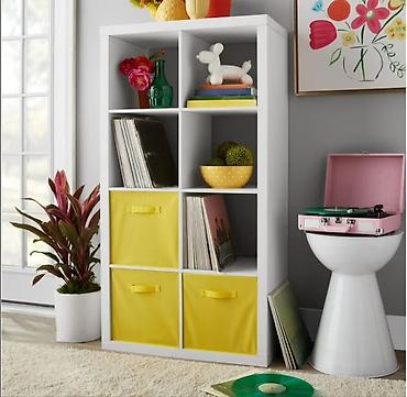 study table: Белый модульный стеллаж на 8 ячеек - Форм‑фактор: прямоугольный — 3