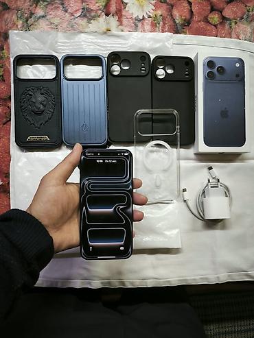 islənmis notebook satisi: IPhone 17 Pro Max, 256 GB, Mavi, Face ID — 2
