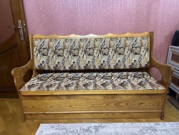 embawood mətbəx mebelləri: Taxta karkaslı 3 nəfərlik divan - Material: təbii ağacdan möhkəm — 4