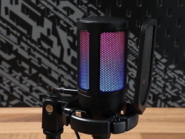 jbl mikrofon: RGB işıqlanmalı USB studiya mikrofonu - USB qoşulma: Plug-and-play – — 1