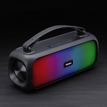 наушни: Портативная Bluetooth-колонка Remax RB-M25 - Яркая LED-подсветка