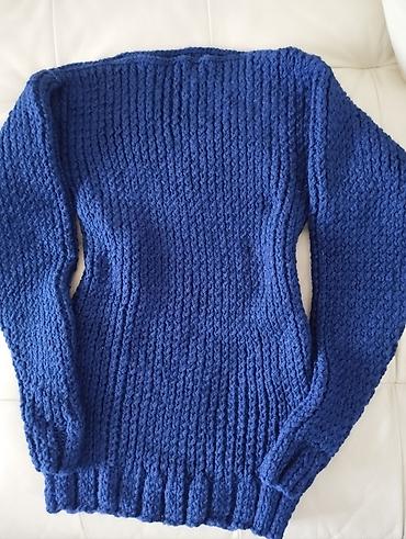 Džemperi: Džemper novi ručno pleteni vel L. Obim grudi 70 cm, dužina 60 cm — 9