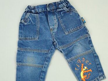 jeansy mom fit pull and bear: Spodnie jeansowe, 9-12 m, stan - Dobry