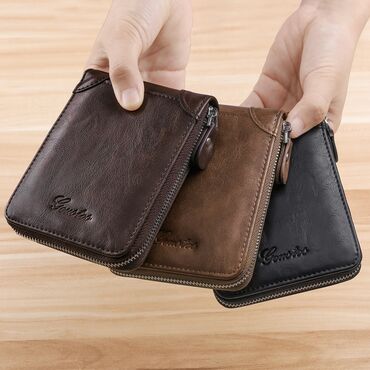 кожаные сумки мужские: Элегантный мини кошелёк, выполненный из качественной экокожи и