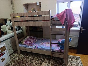 divan gence: Uşaq otağı üçün mebel dəsti - İkimərtəbəli çarpayı: təbii ağac — 1
