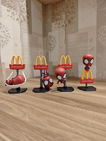 any unboxing giris: Məhsul: McDonald’s x Spider‑Man kolleksiya fiqurları (4 ədəd set) — 8