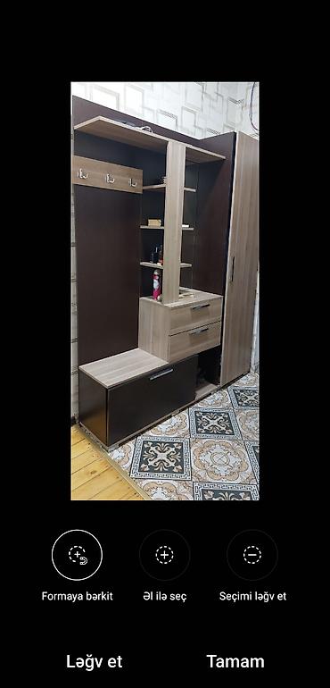 daraq desti: Qonaq otağı/dəhliz üçün çoxfunksiyalı dəst: asılqan, güzgülü daraq — 3