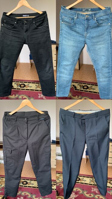 мужские джинсы прямые: Джинсы M (EU 38), цвет - Черный