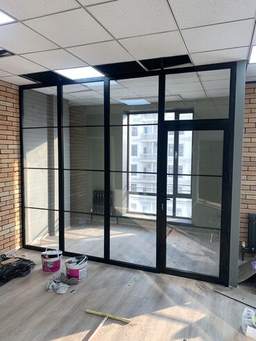 Алюминиевые окна на заказ: Перегородка Алюминиевый перегородка Цельно стеклянные Перегородки из — 21