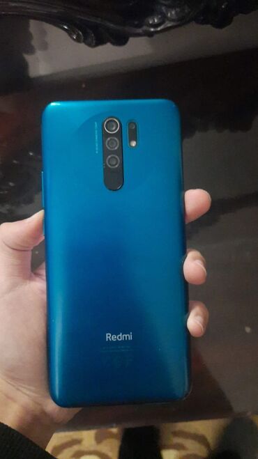 uzuz telfonlar: Xiaomi Redmi 9, 64 GB, rəng - Yaşıl, 
 Barmaq izi, Face ID