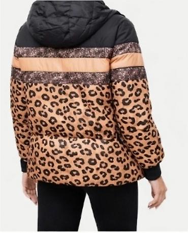 second hand jakne: Ženska zimska jakna sa animal printom (leopard) i ukrasnim prugama. - — 5