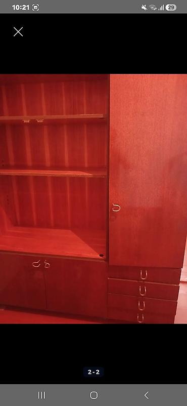 Qonaq otağı üçün modul dolab (şkaf-vitrin tipli) - Material: ağac
