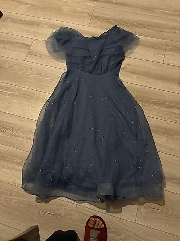 adidas forum: Mavi şifon məxməri effektli ziyafət/libas - Rəng: dərin mavi (navy) — 1