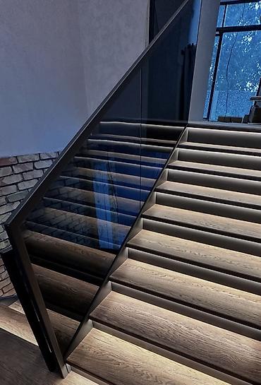 Готовые перила: Готовые перила, Материал: Стекло, Для террасы, Новый — 8