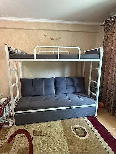 Үй жана бакча: Двухъярусная кровать с нижним диваном-кроватью и выкатным спальным — 1