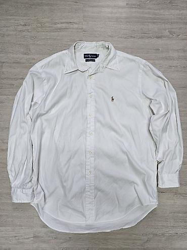 pull and: Мужская рубашка, L, Polo Ralph Lauren, Б/у, цвет - Белый, Самовывоз — 1