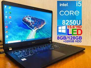 arsenal computers: Ноутбук, Acer, 8 ГБ ОЭТ, Intel Core i5, 15.6 ", Колдонулган, эс тутум HDD + SSD