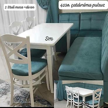 Masa və oturacaq dəstləri: Mətbəx üçün, Yeni, Açılan, 4 stul — 8