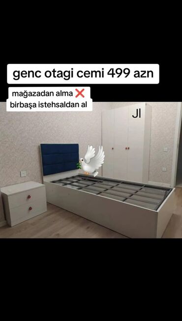 tek neferlik carpayi: Çarpayı yeni tək nəfərlik gənc otağı mebeli yeni dəst