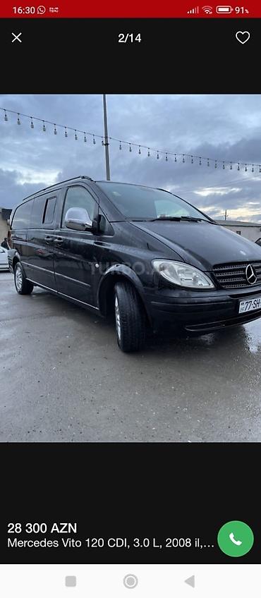 volkswagen polo 1: Mercedes-Benz Vito: 3 л | 2008 г. Бус — 10